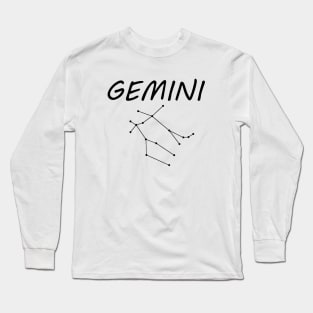 Gemini Zodiac Star Sign Long Sleeve T-Shirt